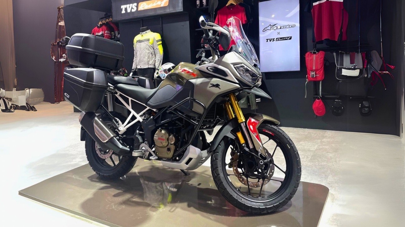 1737180654-tvs Trx 300 At Bharat Mobility Expo 2025 Adventure Bike Reveal Front Look